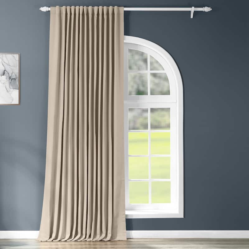 Exclusive Fabrics Extra Wide Room Darkening 108-inch Curtain (1 Panel) - 100 X 108 - Classic Taupe