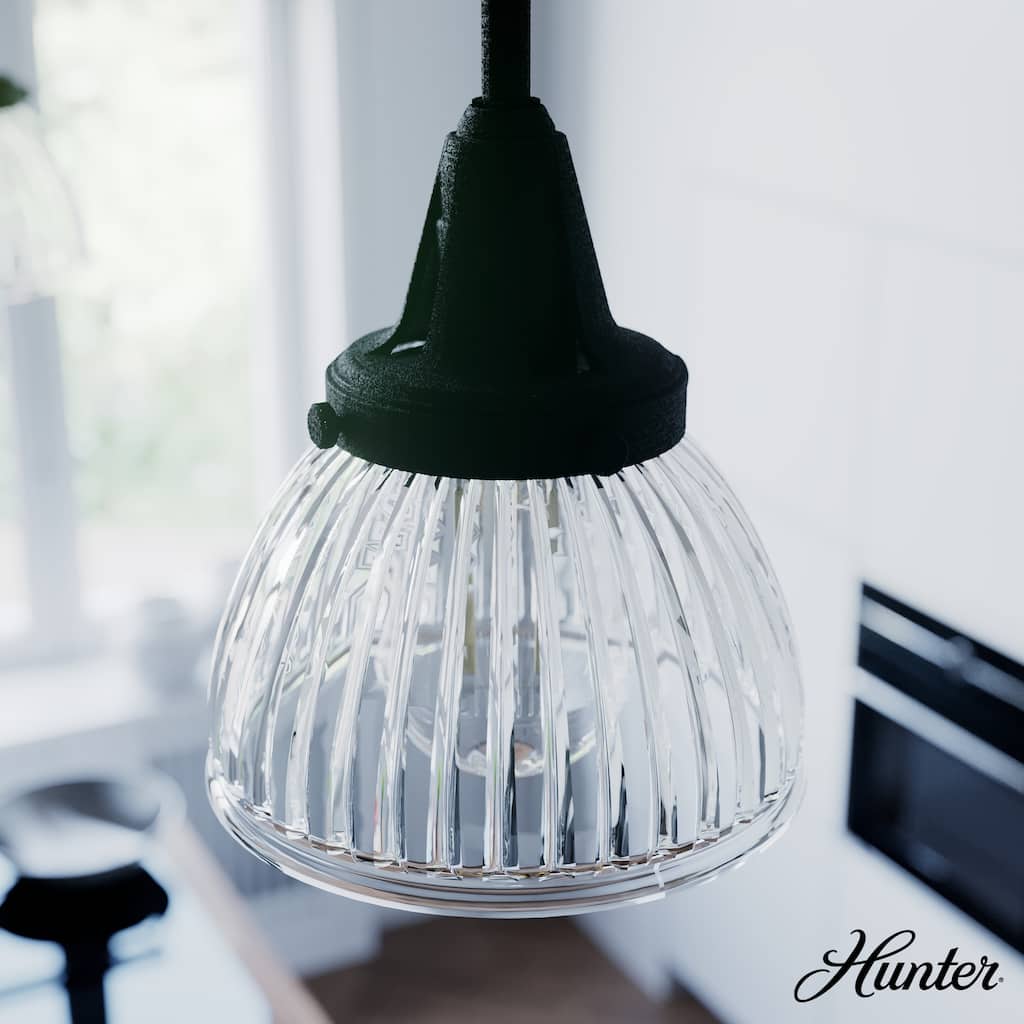 Hunter 7" Cypress Grove 1 Light Mini Pendant - Island, Dining, Entry, Hall - Industrial, Contemporary, Transitional