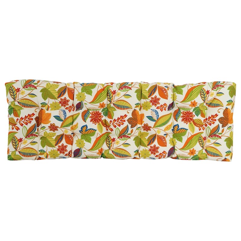 Tufted Indoor/Outdoor Bench Cushion (Multiple widths from 46 to 60 inch)