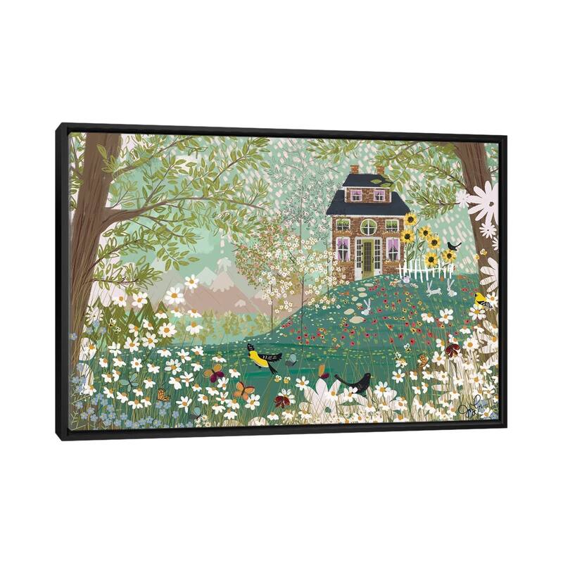 iCanvas "Garden Dream" by Joy Laforme Framed Canvas Print - Black - 26x40
