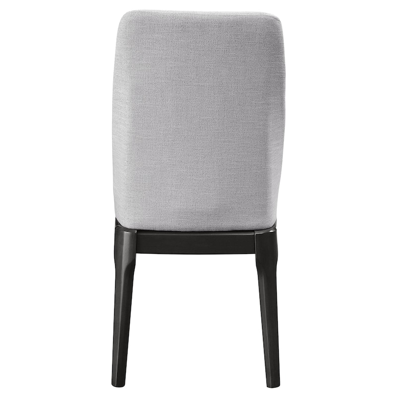 Light Grey and Grey Oak Upholstered Side Chairs (Set of 2) - Grey