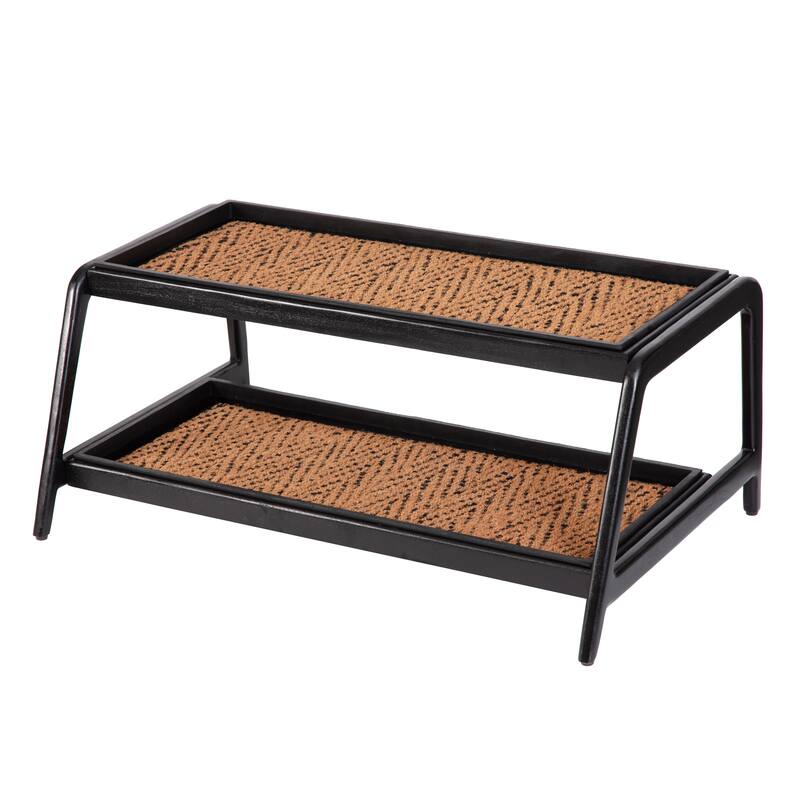 Jani Double-Tier Black Stand 3-Pair Rubber Boot Trays - Irish Lion
