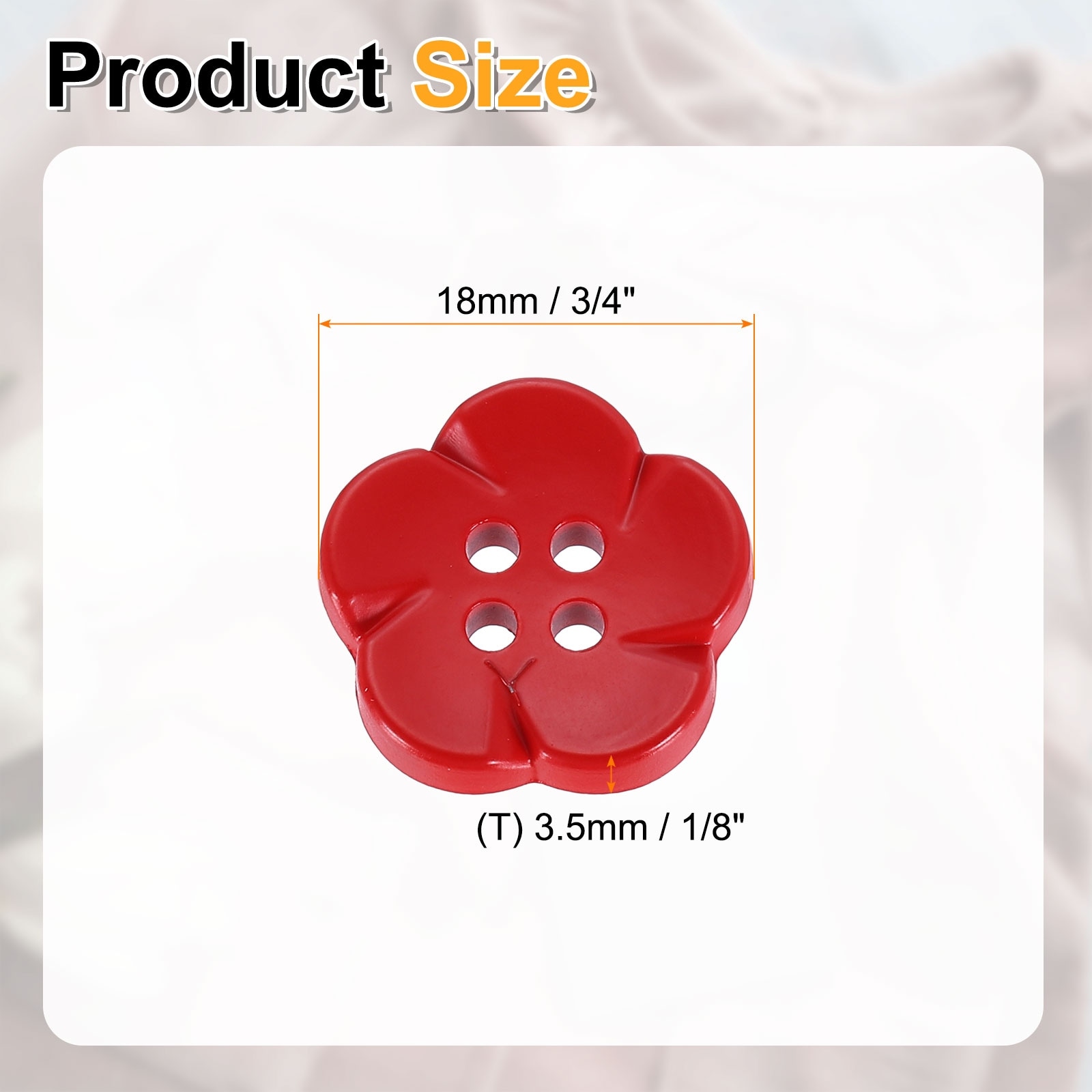Flower Buttons Resin Sewing Decorative Buttons for Clothes