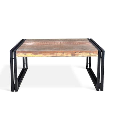 Handmade Timbergirl Old Reclaimed Wood Coffee Table (India)
