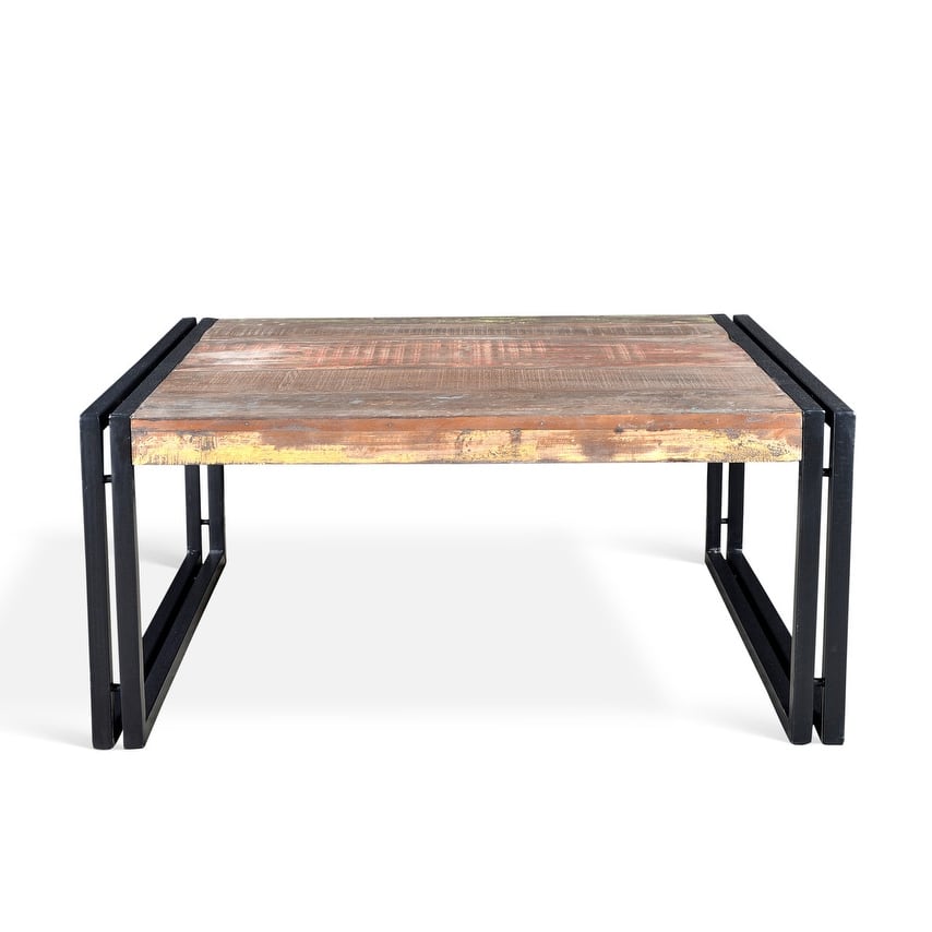 Handmade Timbergirl Old Reclaimed Wood Coffee Table (India)