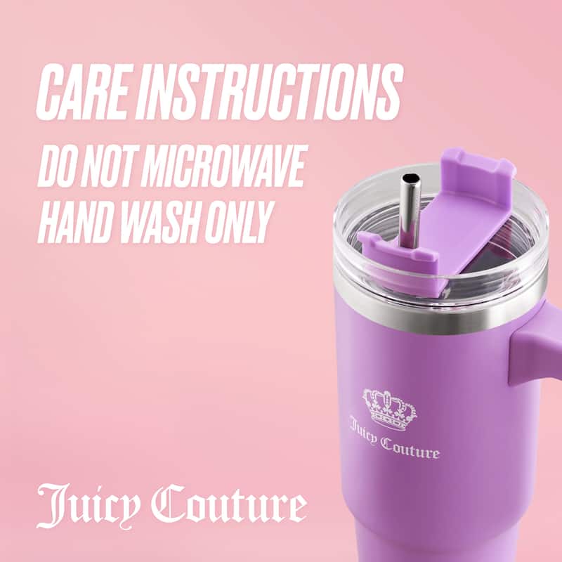 Juicy Couture Travel Style Designer Water Bottle - 31.5oz