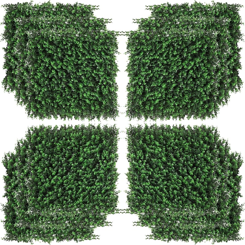 Grass Wall Panels Artificial Grass Wall Decor,Greenery Backdrop Panels Wall - Green