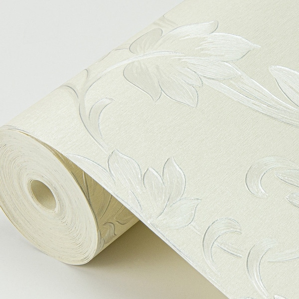 silver scroll wallpaper