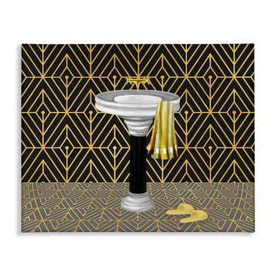 Stupell Deco Style Glam Bathroom Canvas Wall Art Design By Conrad Knutsen