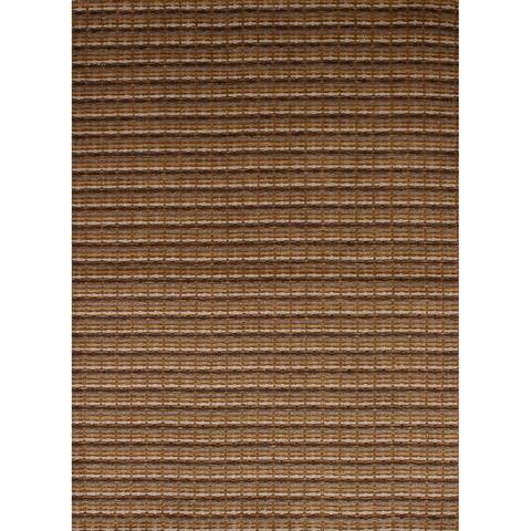 ECARPETGALLERY Hand-knotted Luribaft Gabbeh Riz Tan Wool Rug - 4'7 x 6'7