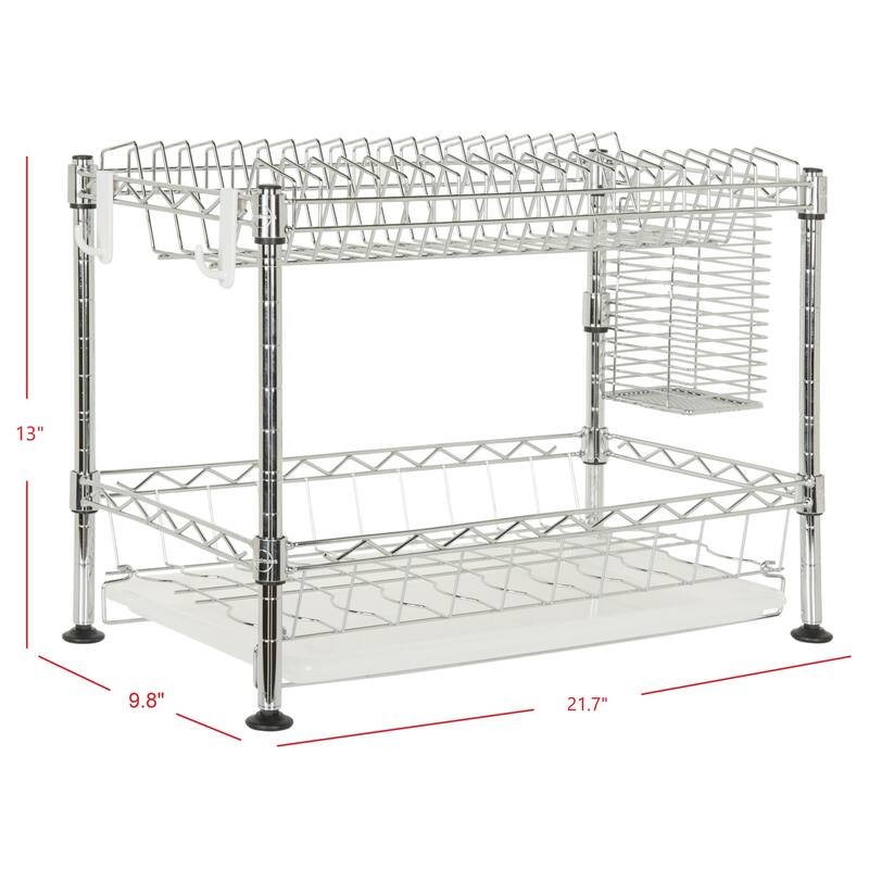 happimess Brooklyn 24" Adjustable Dish Rack, Chrome
