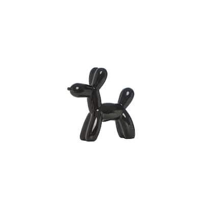 Interior Illusions Plus Black Ceramic Dog Piggy Bank - 12" tall