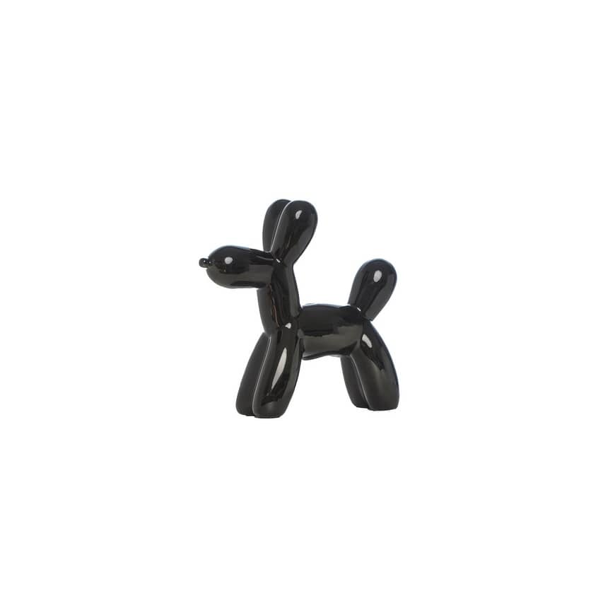 Interior Illusions Plus Black Ceramic Dog Piggy Bank - 12" tall