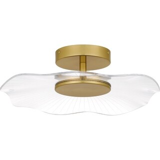 Ibis Integrated LED Brushed Gold Semi-Flush Mount