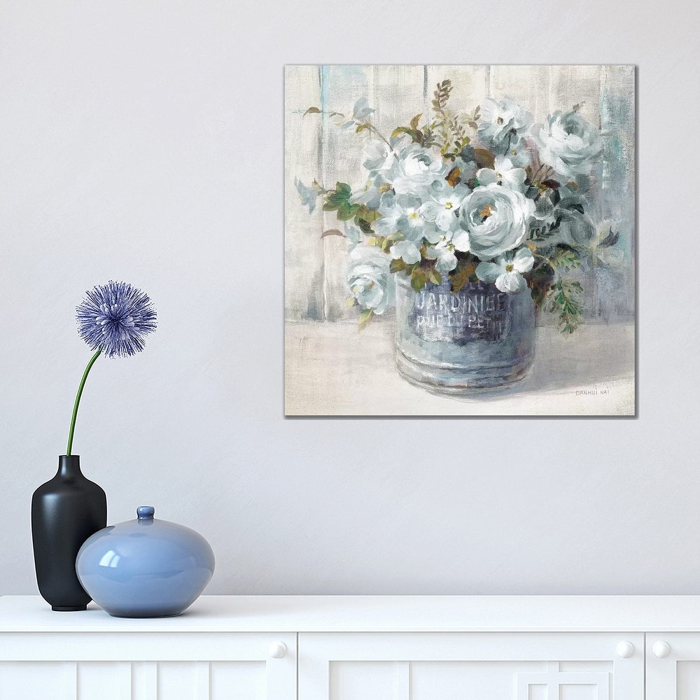 iCanvas "Garden Blooms I Blue Crop" by Danhui Nai Canvas Print