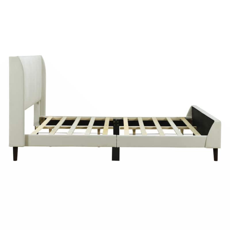 Full Size Upholstered Platform Bed, Velvet