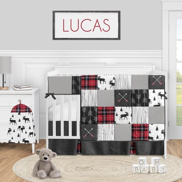 moose baby crib bedding
