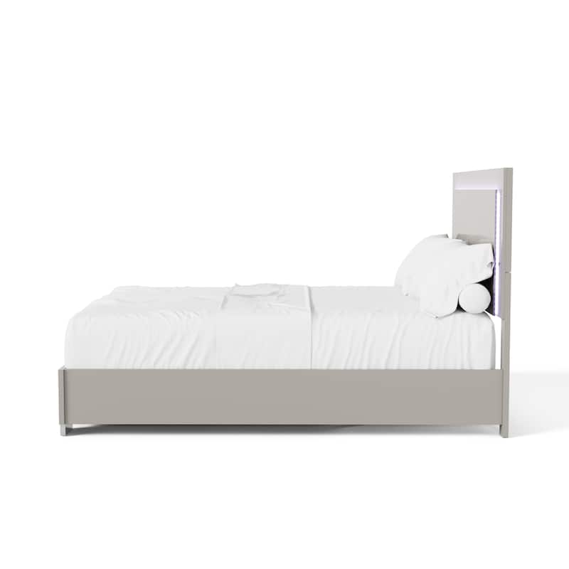 Furniture of America Erina Modern Glossy 4-Piece Panel Bedroom Set