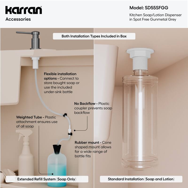 Karran SD55 Kitchen Soap/Lotion Dispenser