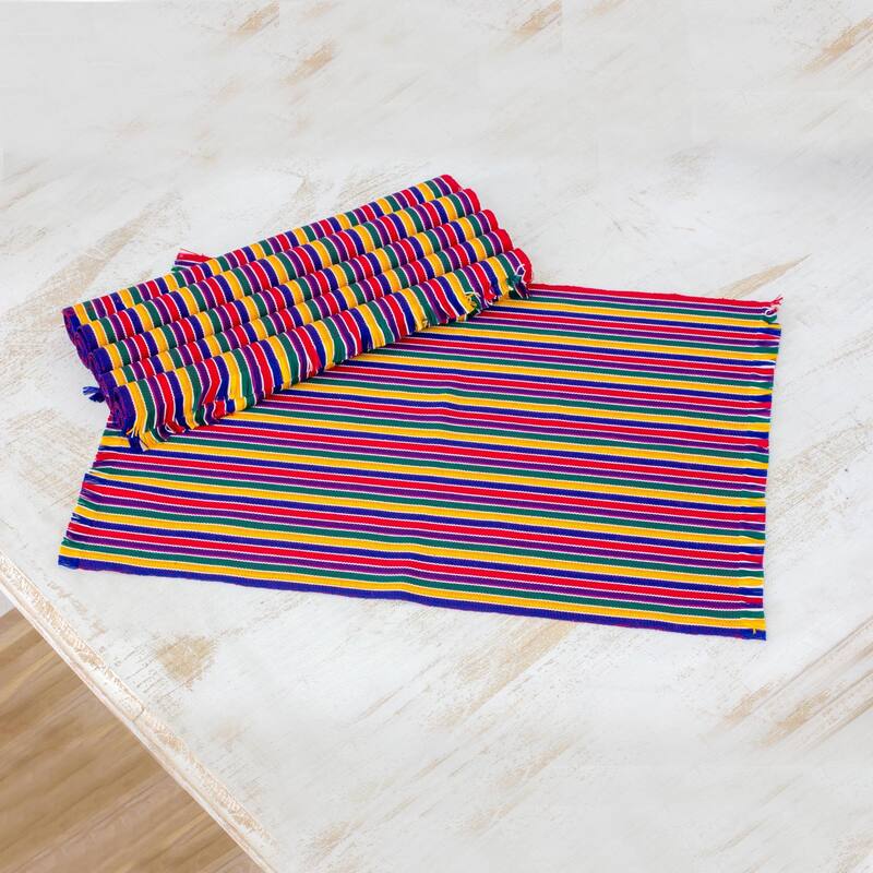 Novica Handmade Trails Of Happiness Cotton Placemats (Set Of 6)