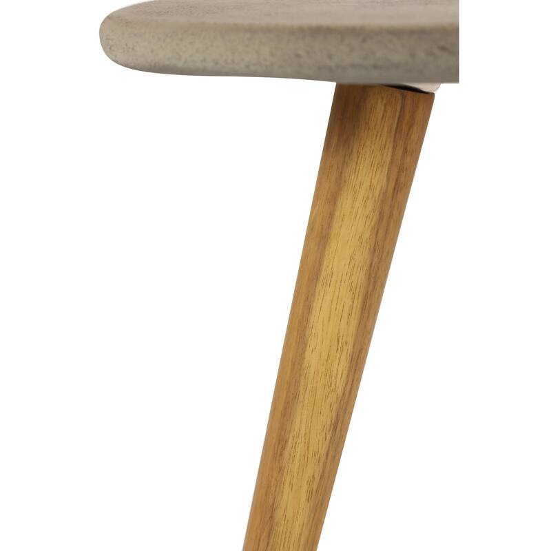Gray Concrete Resin Modern Outdoor Dining and Accent Table Collection