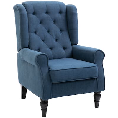 29.25" High Back Tufted Accent Chair with Armrests