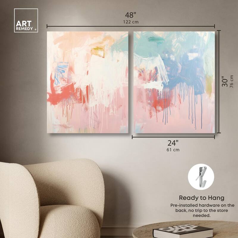 Breath of Colors Canvas Set of 2 by Art Remedy, Gallery Wrapped