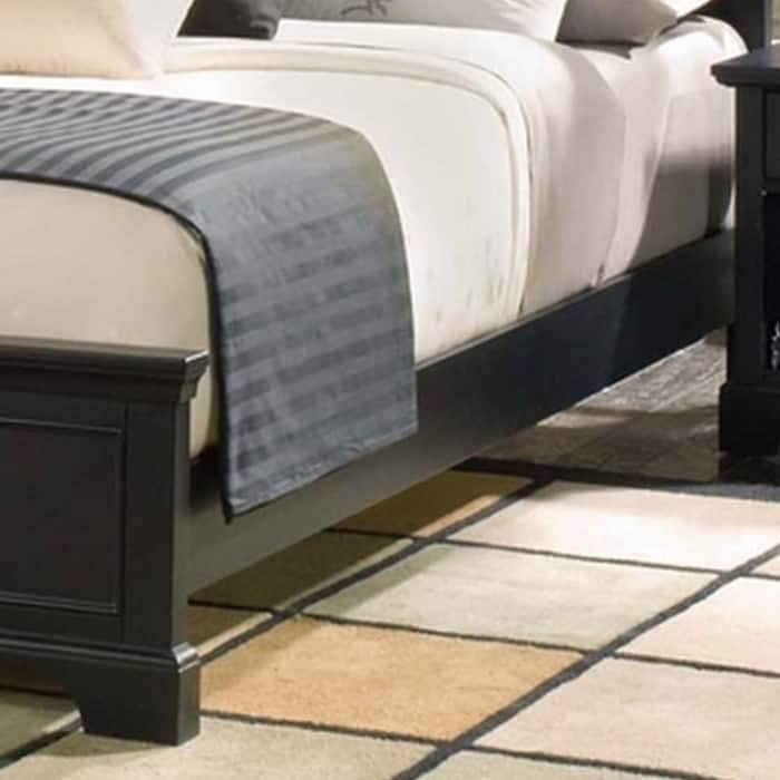 Homestyles Bedford King-size Traditional Ebony Wood Panel Bed