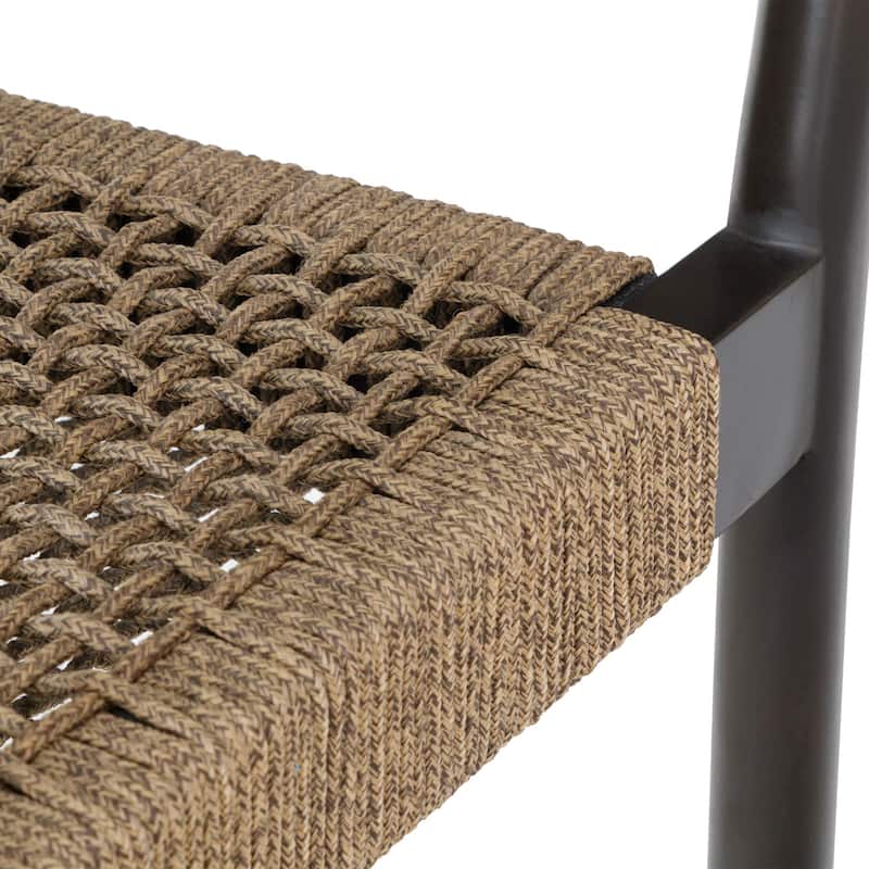 Doris Indoor Outdoor Dining Chair in Eucalytpus Wood with Rope - Set of 2