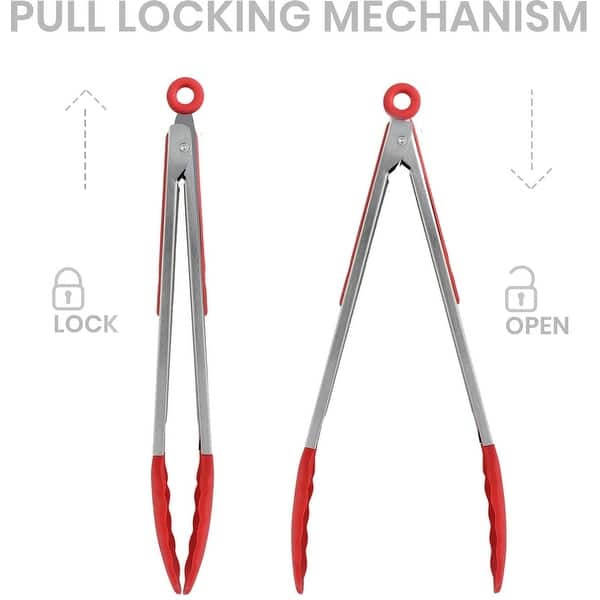 Tong Set, Silicone Tip and Stainless Steel Tongs Bed Bath & Beyond