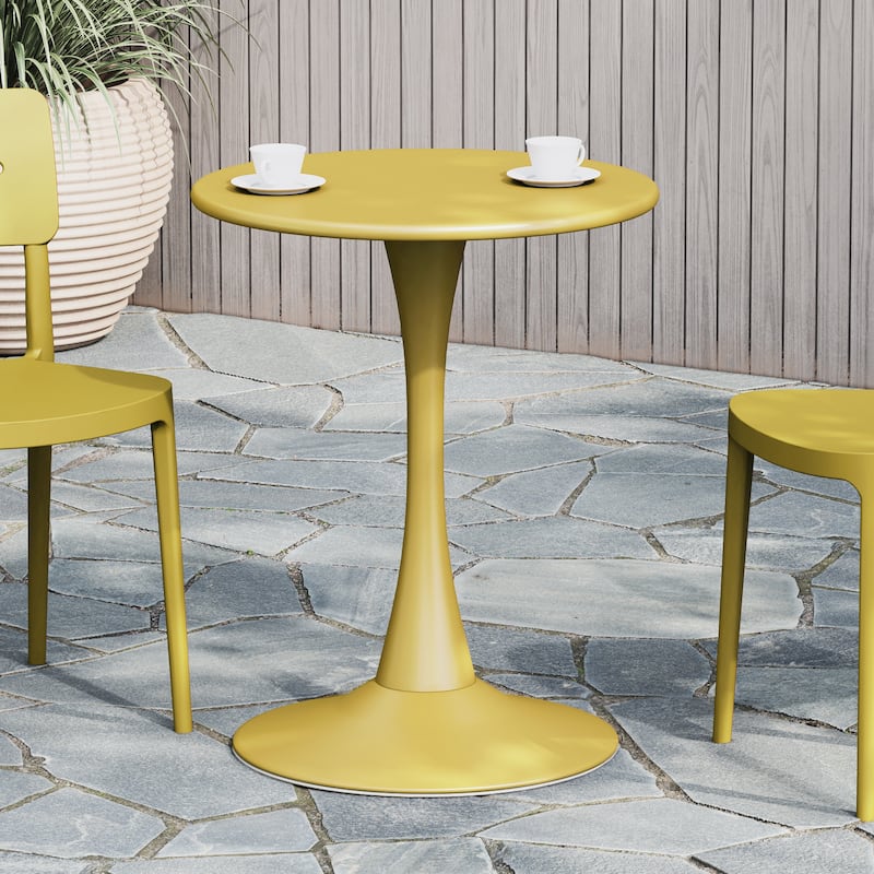 Frond and Form 23.5 Inch Outdoor Steel Dining Table