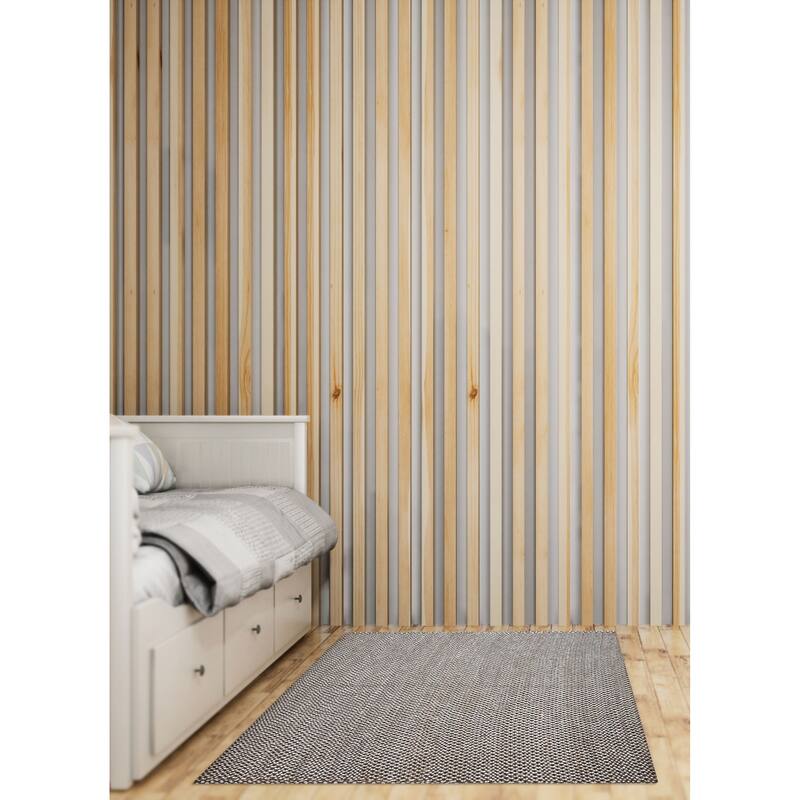 ECARPETGALLERY Braid weave Sienna Grey Wool Rug - 5'3 x 7'5