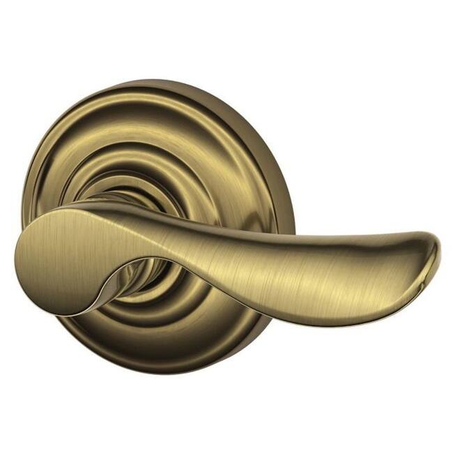 Schlage Champagne Right Handed Non-Turning One-Sided Dummy Door Lever