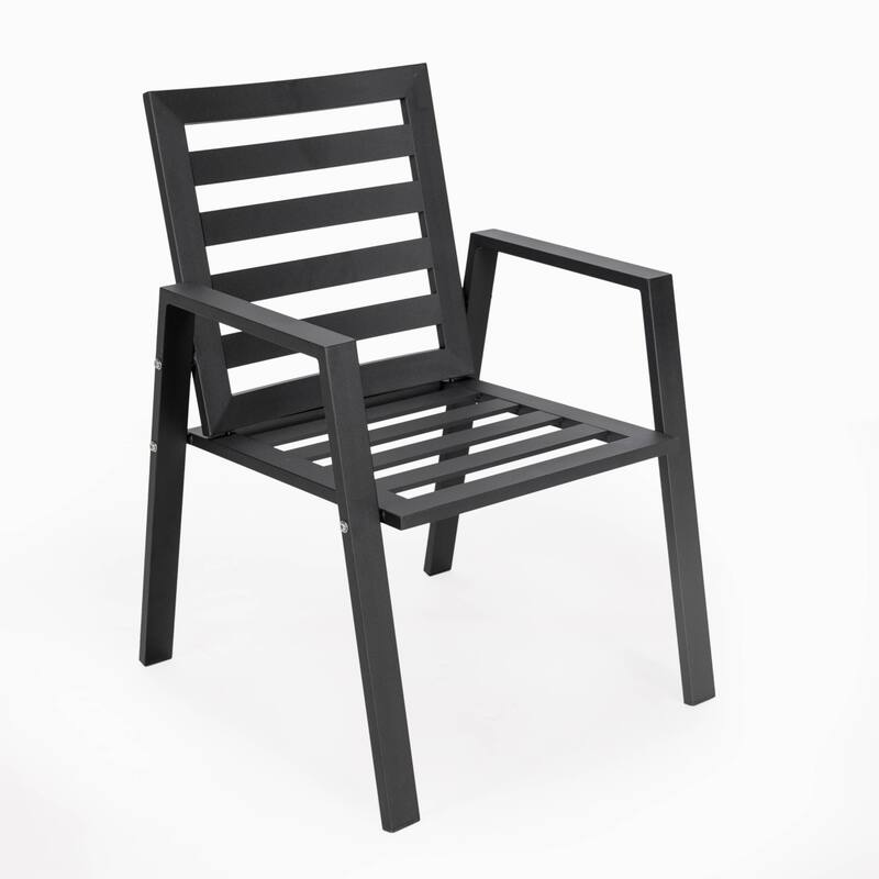 Chelsea 7-Piece Aluminum Outdoor Dining Set 78 in. Rectangular Table and 6 Dining Armchair w/ Cushions - N/A