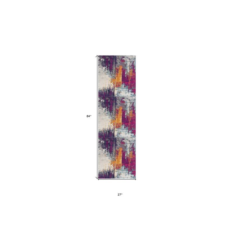 HomeRoots Abstract Mid-Century Square Area Rug
