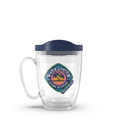 Tervis Margaritaville 5 O'Clock Palm Made in USA Double Walled Insulated Travel Tumbler, Classic - 16oz Mug