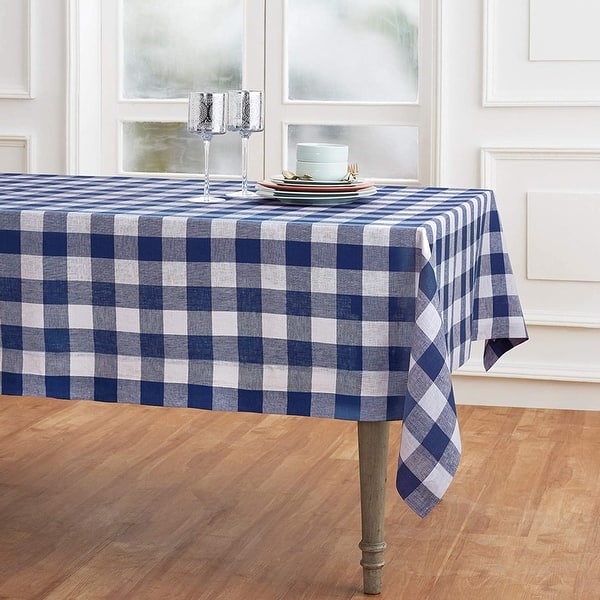 slide 2 of 28, Fabstyles Country Check Cotton Tablecloth