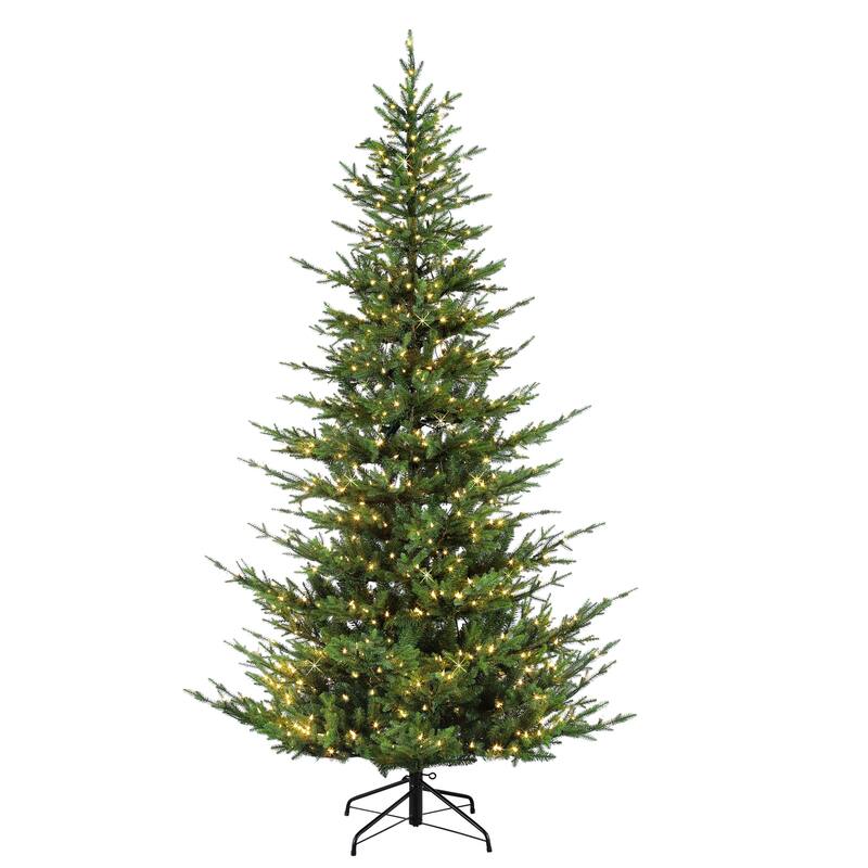 Puleo International 7.5' Pre-Lit Natural Artificial Tree