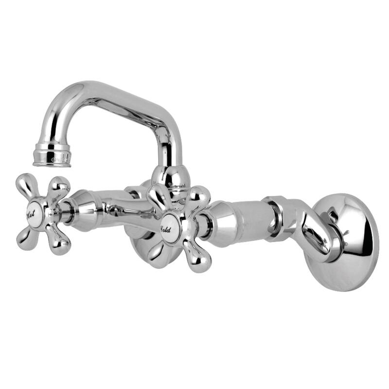 Kingston Brass Two-Handle Wall Mount Bar Faucet - Polished Chrome