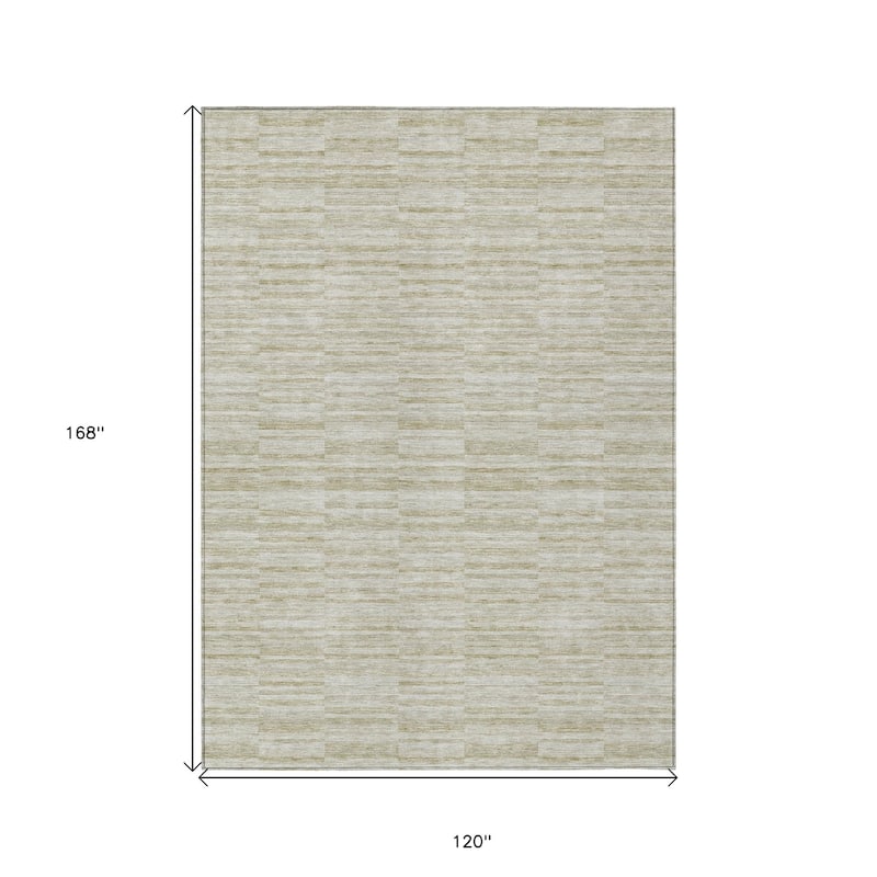 HomeRoots Striped Transitional Rectangle Outdoor Rug