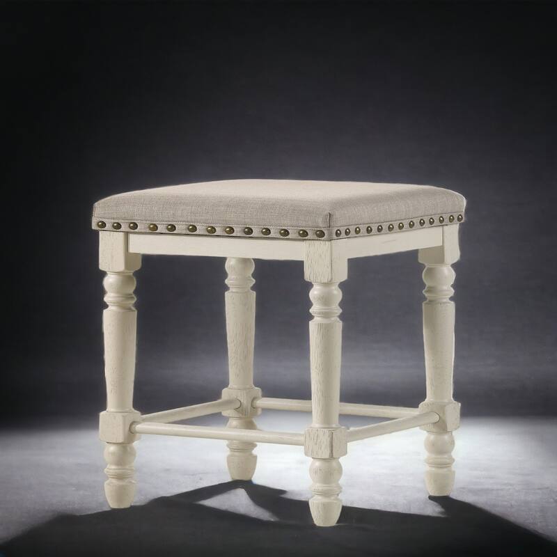 Tan Fabric Counter Height Stool (Set of 2)