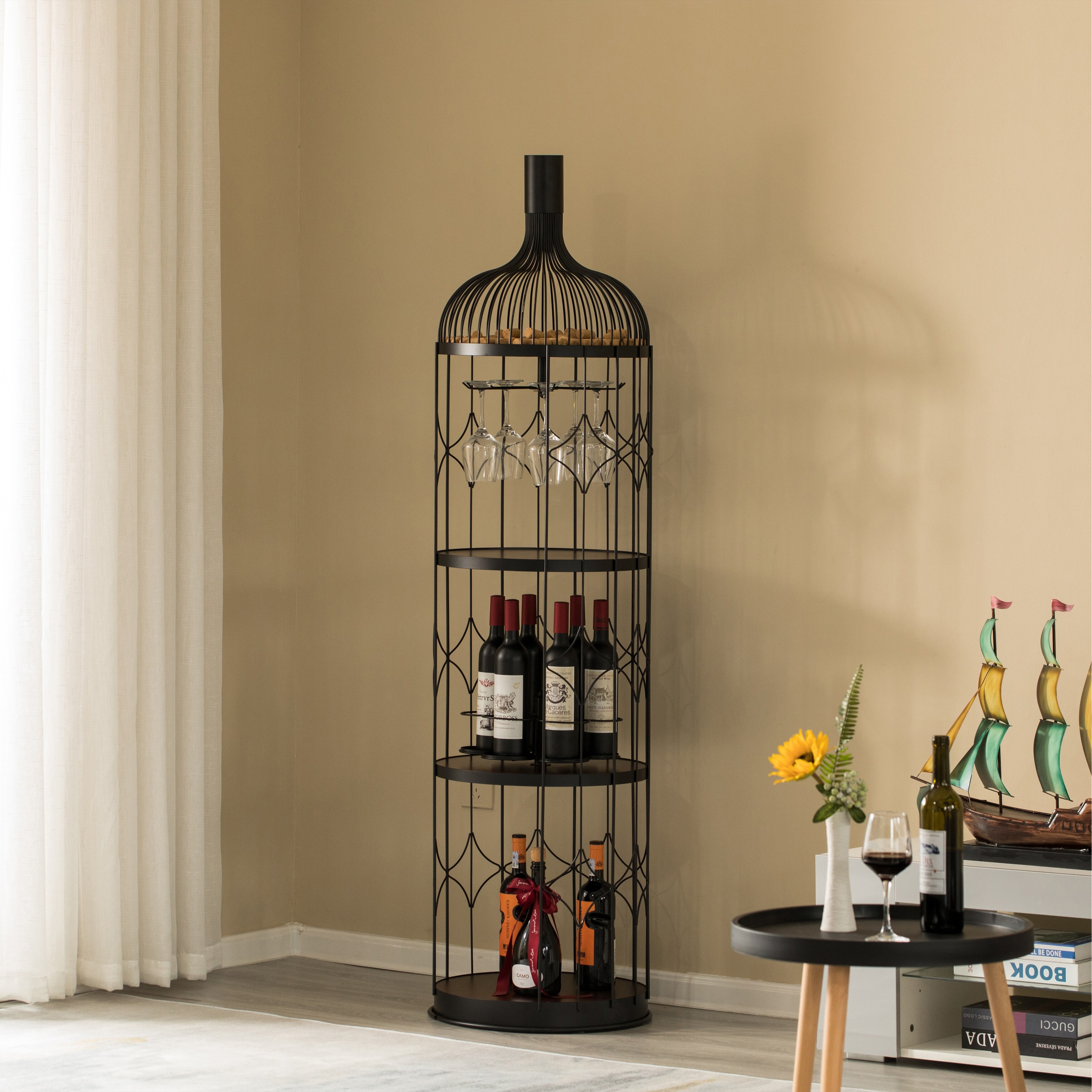 V shaped wine online rack