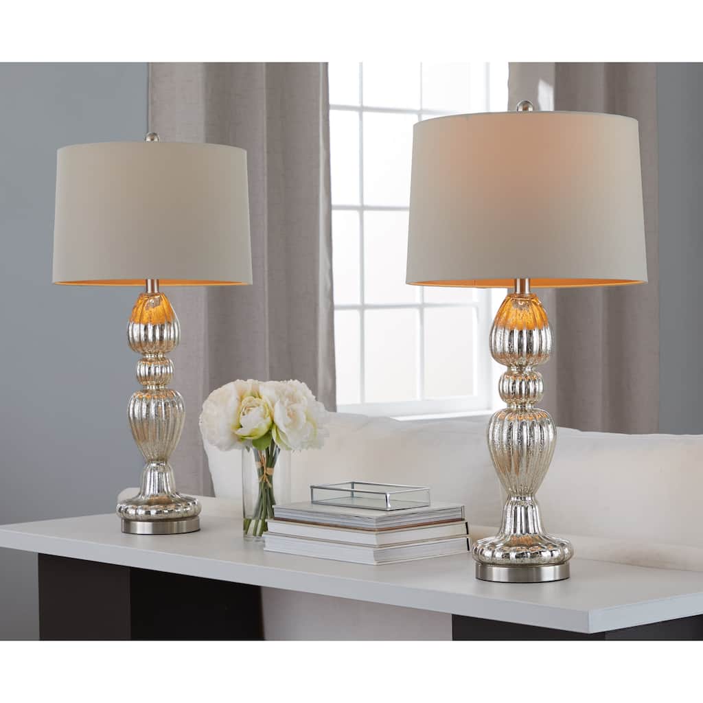 Silver Orchid Mariah 30" Glass Table Lamp (Set of 2)