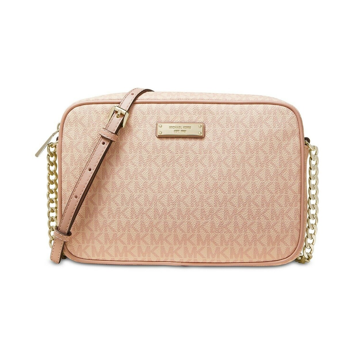 michael kors metallic signature east west crossbody
