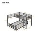 preview thumbnail 3 of 25, 2 In 1 Metal Twin over Full L-shaped Bunk Bed With Safety Guaranteed
