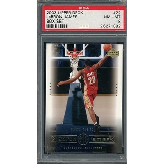 lebron james rookie card graded Amazon.com: 2003 Upper Deck Box Set Basketball RC #25 PSA 9 : Collectibles & Fine Art LeBron James Rookie Card 2003