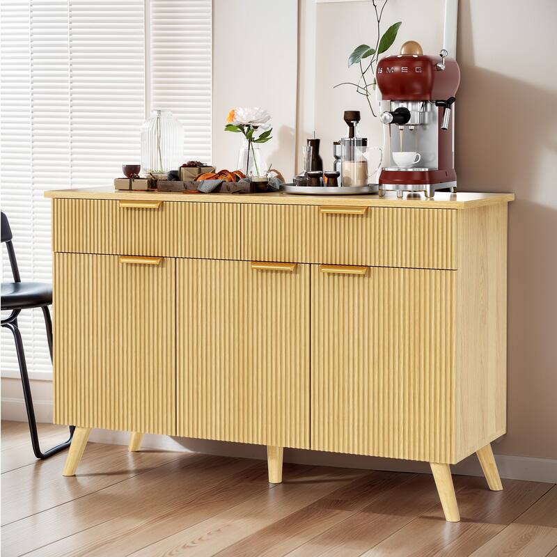 Pocassy 47" Modern Buffet Cabinet with Storage - Natural