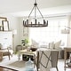 preview thumbnail 17 of 25, Acroma 9 - Light Modern Farmhouse Wagon Wheel Chandelier-UL - N/A