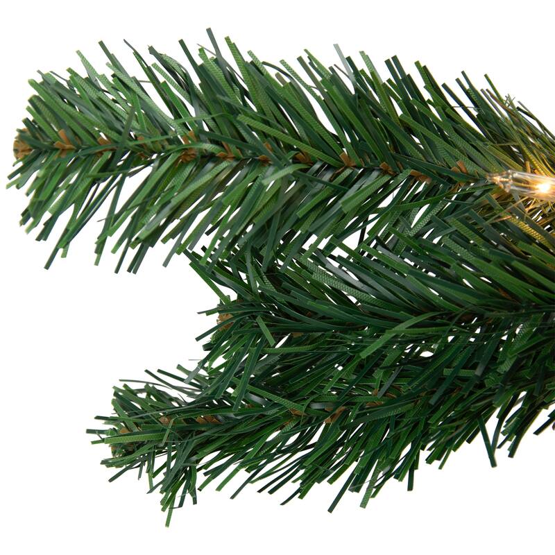 3' Green Medium Niagara Pine Artificial Christmas Tree - Clear Lights - 3 Foot