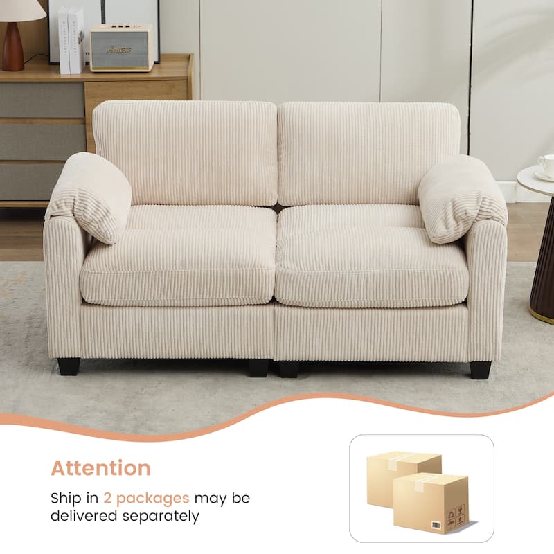 Corduroy Loveseats, Soft, Comfortable & Pet-Friendly